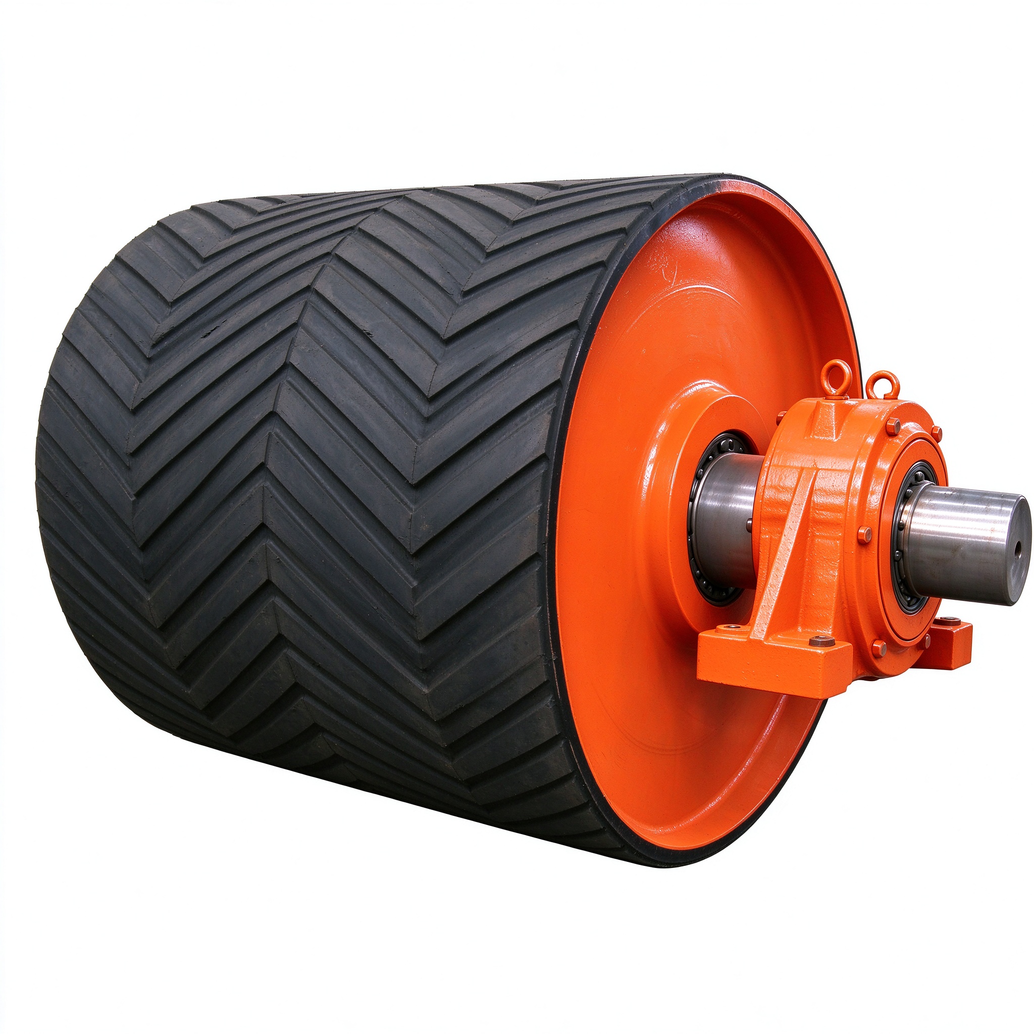 Rubber-Covered Lagged Drive Pulley
